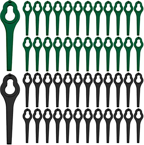 Lames en Plastique de Rechange 100 Pièces Tondeuse à Gazon en Plastique Lames,Lame Plastique Coupe Bordure pelouse Tondeuse Accessoirespour Jardin et Pelouse