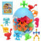 BelleStyle Jouets à Ventouse Silicone, 26 Pièces Jouets de Bain pour Enfants, Jouet d'Aspiration Abeille Animaux Jouets Sensoriels Interactifs Jouets Voyage pour 3 4 5 6 7 Ans Garçons Filles