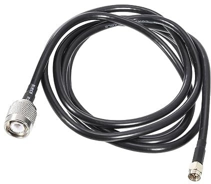 QUARKZMAN SMA Kabel 2m RG58 Verlängerungskabel, SMA Stecker auf TNC Stecker Koaxialkabel Low Loss Externe Antennen für Rundfunk, Video, Fernsehen, Schwarz, 1 Stück