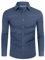 DEMEANOR 4-Way Stretch Mens Shirts Long Sleeve Muscle Fit Formal Dress Shirts for Men Non Iron Casual Shirts Business Wedding Work Dark Grey