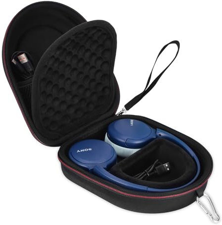ZUJFPL Custodia rigida in EVA per cuffie wireless Sony WH-CH510/WH-CH520, con cancellazione del rumore, custodia protettiva da viaggio (nero)