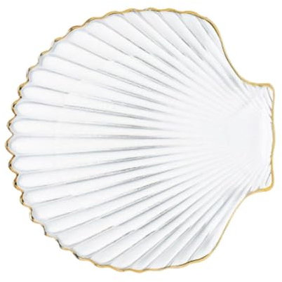 BESTonZON 1stück Kreative Glasplatte Muschelform Servierplatte Für Frühstück Obst Und Schmuckdisplay Hochwertiges Lebensmittelechtes Für Stilvolle Anlässe