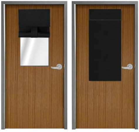 Blackout Door Curtains,French Door Blinds for Privacy and Light Control,Thermal Insulated Window Covering Room Darkening Curtains Tie up Shade for Window Door,25x100cm