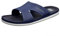 Harssidanzar Mens Vintage Slide Sandals Comfortable Lightweight Summer Beach Slides for Men slip on Sandals KM232UK,Navy,Size 8.5