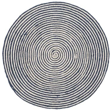 RugVista Maronti, In & Outdoor-Teppich, Moderne Teppiche, Ø 100 cm, Rund, Mittlerer Stapel, Diele, Patio, Nur chemische Reinigung, UV-beständig, Blau