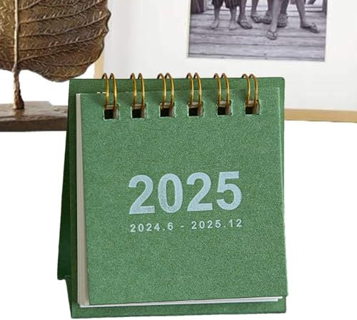 Tischkalender 2025, To-Do-Liste, täglicher, wöchentlicher Monatsplan, Tischplaner, 2025, Spiralzeitmanagement, Wochenplaner, Schreibtischdekoration, Terminplaner, Organizer, Jahresplaner