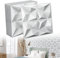 YRHome 48 Stück 3D Wandpaneele Hochsteifes PVC Wandverkleidung Deckenpaneele Paneele Wanddeko Paneele Wand Platten Paneele Hitzebeständig Wasserfest, 50x50cm, 12m², Diamant Weiß