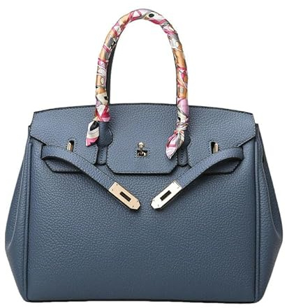 YLQQdMK Damenhandtasche Frauenbeutel Mehrstufige Handtasche Litschäer Muster Schulter Messenger-Tasche-Pfauenblaue Einzelne Tasche