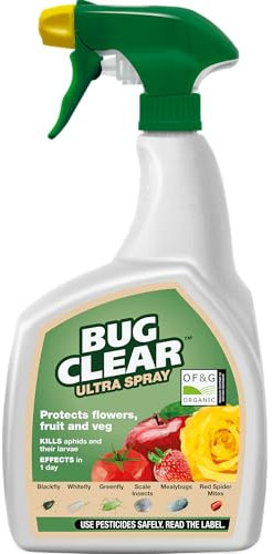 BugClear Ultra Spray – Fast-Acting Insecticide for Home & Garden – Kills Ants, Flies, Mosquitoes, Spiders & More – 500ml – Safe for Indoor & Outdoor Use – Effective Pest Control Solution