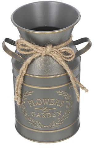 Toddmomy Vintage Stil Blumeneimer Aus Rustikaler Blumentopf Für Deko Für Garten Balkon Oder Wohnzimmer Zinkbeschichteter Eimer Perfektes Für Pflanzenliebhaber