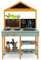 Maxmass Kids Mud Kitchen, Outdoor Wooden Children Play Kitchens with See-Through Planter Box, 2 Chalkboard, Sink, Faucet, Garden Toddler Toy Kitchen Cooking Playset for 3+ Years Old