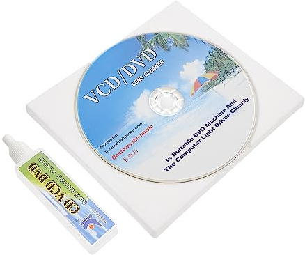 HOMOCONO Cd Cleaning Kit Essential Equipment Cleaner for Cd Vcd Dvd Players Efficient Maintenance Tool with Robust Cleaning Disc Air Blower for Enhanced Sound Quality
