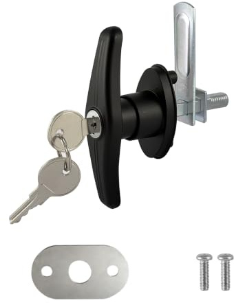 OTTOPO Truck Cap Lock Replacement Parts Leer Camper Shell Accessories T-Handle Latch Door Lock for Pickup Topper Matching Set with Keyed Alike