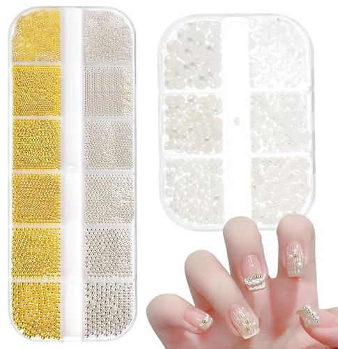 Nail Charms Gems Gold Silber Nagel Perlen Nägel Charms Nagelsteine Nails Nagel Steine Steinchen für Glitzersteine Nägel Nailart