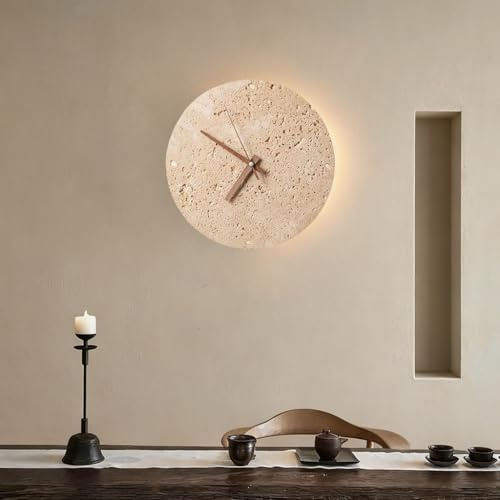 NOCHX Japanische Wabi Sabi Stil Wandleuchte LED Naturstein Schlafzimmer Nacht Wandlampe Moderne Nordic Outdoor Hotel Teezimmer Hintergrund Wand Korridor Wand Licht Atmosphäre Licht(30cm)