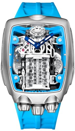 P PINDUER Automatik Uhr Herren - Japanischer NH35 Movement Herrenuhr Automatik mit Lederarmband, 50 * 42mm Edelstahlgehäuse, Premium Uhr Herren für Business & Alltag