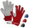 ALPIDEX Klettersteig Handschuhe Unisex Echtleder Kletterhandschuhe Half Finger Gloves Via Ferrata, Größe:M, Farbe:Wild Red