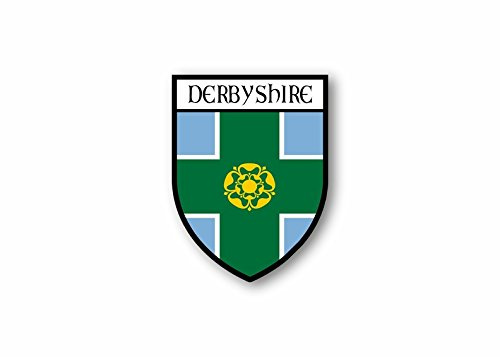 Akacha Sticker county shield car vinyl souvenir decal flag caravan crest derbyshire