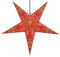 GURU SHOP Faltbarer Advents Leucht Papierstern, Weihnachtsstern 60 cm - Alaska Rot, Papiersterne 60 cm