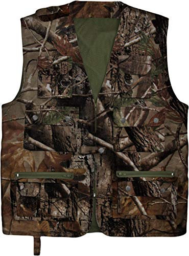 normani Outdoor Jagd- und Anglerweste mit vielen praktischen Taschen und Sonnenschutz Farbe Camouflage Größe M
