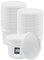 BenBow Seau avec Couvercle 10l Blanc - Convient pour Aliments, Stable, étanche à l'air, Anti-Fuite, inodore - récipient de Conservation en Plastique, avec poignée - Vide, 100x 10 litres