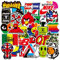 Tinyuet Auto Aufkleber Packung, 100 Stück Wasserfeste & Abziehbare Vinyl Sticker - Für Kinder, Handy, Laptop, Koffer, Auto, Motorrad, Helm - Umweltfreundlich & Rückstandsfrei - (Markenstil)