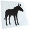 Kiwistar - Autoaufkleber - Esel - Motiv 2 - tragen - Mattschwarz - 24x22cm - Heckscheibe Auto Aufkleber wetterfest für Kfz LKW Mofa Truck - Sticker außen selbstklebend Tuning Zubehör für Fenster