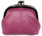 LOLUNA® Porte-Monnaie Femme Cuir véritable Agneau Souple - Fermoir Clic Clac et Compartiment Fermeture - Couleurs au Choix (Fuchsia)