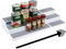 HKESTLDO Spice Racks For Inside Cupboard, 3 Tier Expandable Spice Racks Free Standing, Non Slip Plastic Organiser For Kitchen, Pantry And Bathroom (3 Tier)
