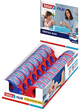 tesafilm 57858-00000-03 mini Handabroller rot/blau 10m x 19mm