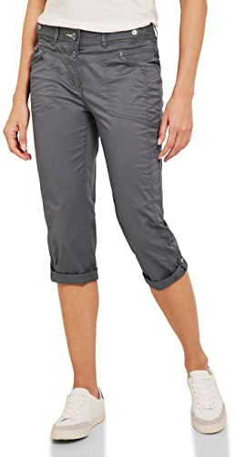 Cecil Damen B375098 3/4 Sommerhose Casual Hose, Graphite Light Grey, 26W 22L EU