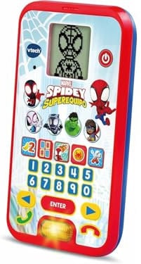 VTech Teléfono Educativo de Spidey y su superequipo, Juguete para niños +3 años, Versión ESP.