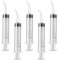 Molain 5 Stück 12 ml Mundspritze Ohrreinigungslösung leere Tube Extraktionshaken Spritzen Entfernen Zubehör mit gebogener Spitze Picks Zahnpflege