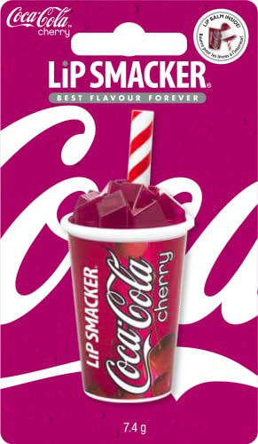 Lip Smacker – Colección Vasos Coca-Cola – Bálsamo Labial Hidratante Infantil Sabor Coca Cola de Cereza – Hidratante Labios Ideal como Regalo – Envase Individual