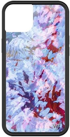 Wildflower Bretman Rock Hülle, kompatibel mit Apple iPhone 13 | Trendy, Collab, Influencer, Blau, Batikfärbung – schützender schwarzer Bumper, 1,2 m Falltest zertifiziert, kleines Unternehmen im