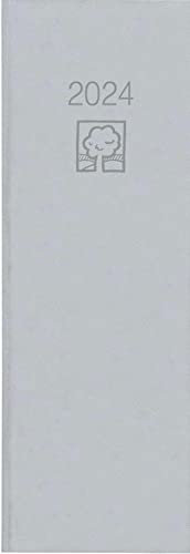 Tagevormerkbuch Recycling 2024 - Bürokalender 10,4x29,6 cm - 1 Tage auf 1 Seite - Recyclingpapier - mit Eckperforation und Leseband - 808-0703