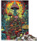 Puzzle Trippy Mushroom Medley Puzzle für Erwachsene, 1000 Teile, Holzpuzzle für Erwachsene und Kinder ab 12 Jahren, Herausforderungsspielzeug, Größe: 50x75 cm