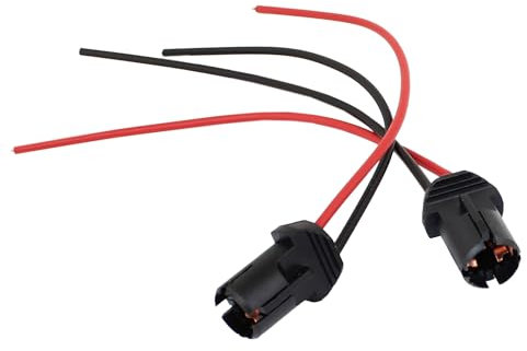 A ABSOPRO T10 W5W Car Light Bulb Socket Holder Connector Extension (Set of 2)