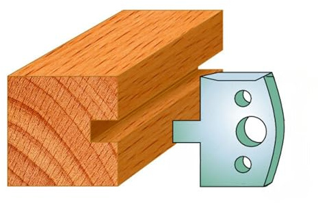 40mm Eurospindel Fräser und Begrenzer - Profil 094 Profilmesser und Begrenzer (2 Messer und 2 Begrenzer) Hergestellt von Xcalibur Tooling