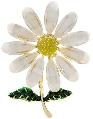 Broche Femme Originale, Broche Vêtement Femme, Broche Marguerite, Pâquerette, 4 x 3cm, Epingle, Nature, Jardin, Tendance, Bijoux Femme ou Homme