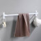 Portasciugamani Bagno da Parete con 2 Ganci, Alluminio Mensole Bagno Portasciugamani da Cucina Bagno Bianco 1 Strati 30cm