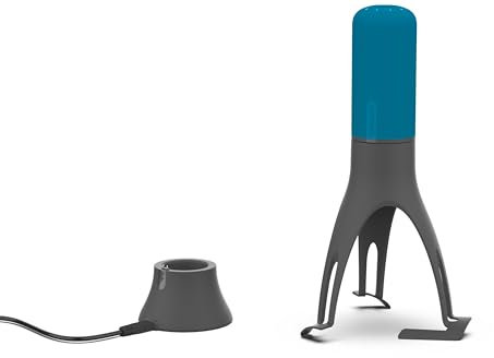 Uutensil Stirr+Timer Einzigartiger, wiederaufladbarer Automaitc-Pfannenrührer mit Timer, mit Kabel und Halterung, Blaugrün