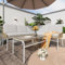 Polyrattan Lounge Set, Gartenmöbel Set Balkonmöbel für 4-5 Personen, Terrassenmöbel-Set, Gartenlounge Outdoor mit Kissen und Glastisch, Gartengarnitur Ecksofa, für Garten Balkon und Terrasse