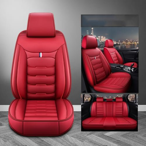 FDCYQW Voiture Ensembles Complet Housses Siège, pour Golf VIII (Typ CD) Confortables Respirant Lavable Coussin Accessoires Interieur,Red-Standard