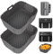 YQL 2PCS Silicone Air Fryer Liners Perforated, Specially Designed for Ninja Double Stack XL 9.5L Airfryer SL400UK/ SL400UKCP, Reusable Air Fryer Accessories, Silicone Trays for Dual Basket 9.5L & Oven