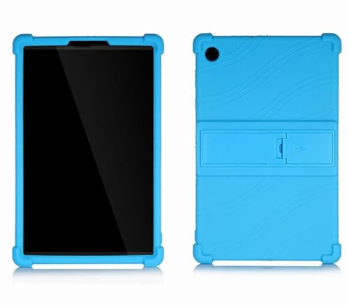 Funda de silicona para tablet Lenovo Tab M10 Plus de 10.3 pulgadas FHD (2ª generación) / K10 (TB-X606F) 2020, funda de silicona suave ajustable para niños para Tab M10 Plus / K10 PC Stand (azul cielo)