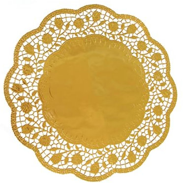 SWS 100 Goldene Tortenspitzen Ø 36 cm – Elegante Tortenunterlagen für große Torten