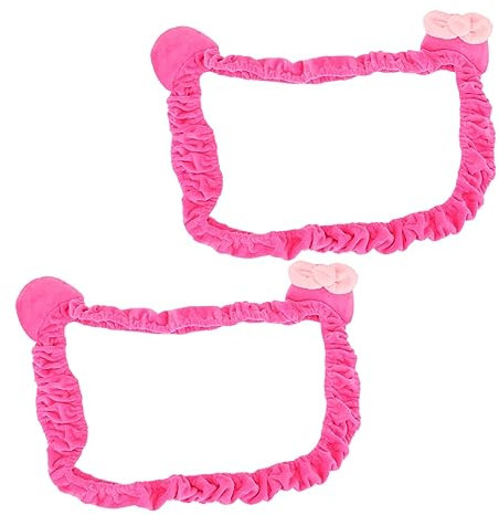 Uonlytech 2pcs Dust Proof Pc Cover for 20-32 inch Monitors Pink Monitor Cover Cat Ear Design Elastic Computer Screen Protector
