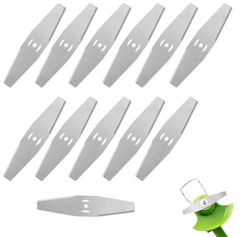 12 Pezzi Lame per decespugliatore Lama per tagliaerba in metallo Lama di Ricambio Senza Fili per Tagliare Erba Erbacce Sottobosco e Spine