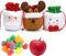 JSNKJLMN 1 x Puppentasche mit Kordelzug, Weihnachtsmann-Süßigkeitenbeutel, Stoff, Elch, Tasche für Kinder, zum Verpacken von Partys, Bär, Merrie